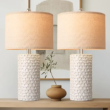 PARTPHONER 23″ Modern Ceramic Table Lamp Set for $39.98