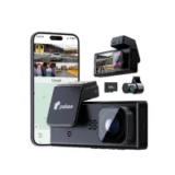 Pelsee 4K GPS WiFi Dash Camera with 1080p Rear and Inside Cameras for $54.99