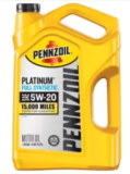 5-Quart Pennzoil Platinum Plus Full Synthetic Motor Oil for $23.37