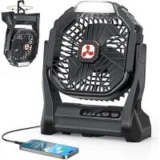 Peouix 20000mAh USB-Rechargeable Portable Fan with LED Light for $21.99