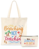 Percozzi Teacher Appreciation Canvas Tote Bag Set of 2 – $10.19 ($16.99 Value)