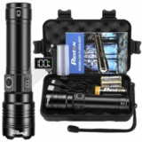 Phixtonus 10000 High Lumens Rechargeable Flashlight for $11