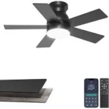Phylluz 32” DC Motor Mini Low Profile Ceiling Fan with Light, Remote for $39.99