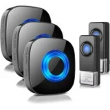 Physen Wireless Waterproof Doorbell with 3 Buttons and 2 Receivers for $15.99