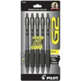 Pilot G2 Retractable 1.0mm Bold Point Roller Pens (5-Pack) for $4.00