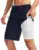 Pinkbomb Men’s 9″ Swim Trunks with Compression Liner for $13