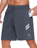 PINSPARK Men’s 7″ Quick-Dry Athletic Shorts with Zipper Pockets for $8.99