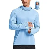 Pinspark UPF 50+ Long Sleeve Sun Protection Hoodie with Mask for $9.99