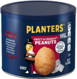 PLANTERS Sweet ‘N Crunchy Peanuts, 10 oz. Can – $11.59 (Pack of 6)