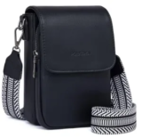 POIUGOYA Small Leather Triple Compartment Crossbody Bag for $11