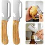 Polsmtx 2-in-1 Stainless Steel Vegetable Peeler Set for $7.49