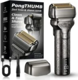 PongThumb CS615 2-in-1 Wet/Dry Electric Razor with Pop-up Trimmer for $19.99