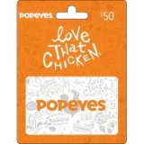 Popeyes $50 Gift Card for $40 with Free Shipping $40.00