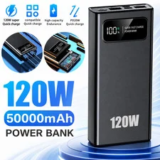 Portable 50000mAh Power Bank with 120W Output – $26.99