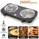 2000W Portable Electric Double Burner Hot Plate for $19.99