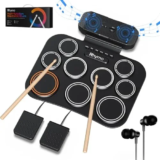 Portable Electronic Drum Set with 9 Pads for $29.99