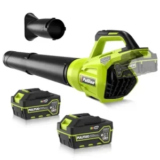PULITUO 500CFM Cordless Leaf Blower with 2 Batteries for $30