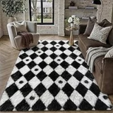 PureCozy 5ft x 8ft Washable Soft Shaggy Area Rug for $17.13