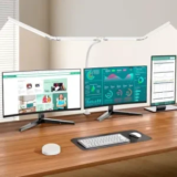 Pzloz Double Head LED Desk Lamp with Remote Control for $35