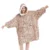 Qeils Wearable Sherpa Women’s Blanket Hoodie in Yellow Leopard for $9.99