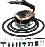 Qijiaa 1500W Handheld Steam Cleaner with 18 Accessories for $34.99