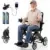 Qiprki Foldable Electric Wheelchair with Dual 10Ah Batteries – $496.29