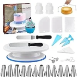 Quellance 82-Piece Cake Decorating Tools & Supplies Kit with Turntable Stand – $19.99 ($31.99 Original)