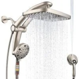 Razime 12″ Self-Cleaning Rain Shower Head with Handheld Spray Combo for $34.99