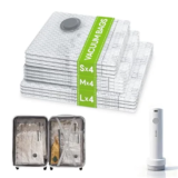 Rechargeable USB Electric Pump Vacuum Bags for Travel – 12-Pack for $14.50