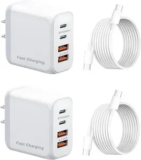 Rekna 40W 4-Port USB-C Wall Charger 2-Pack for $7.99