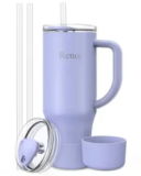 Renoj 32 oz Leak Proof Insulated Water Bottle with Handle for $9.49
