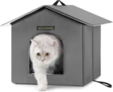 Rest-Eazzzy Weatherproof Insulated 14″ Cat House for $13