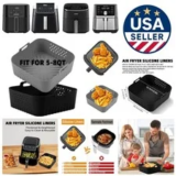 Reusable Silicone Air Fryer Liners for COSORI & Ninja – 2 Pack for $32.39