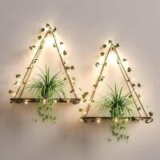 Richer House Artificial Ivy LED-Strip Wall Hanging Shelves (Set of 2) – $12.49