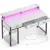 Rolanstar 47-inch Computer Desk with Power Outlets and LED Light for $69.97