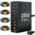 Roruite 10-Port 200W USB-C Charger Block with 4 Cables – $22
