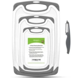 ROTTOGOON Non-Slip Plastic Chopping Board Set with Peeler for $12
