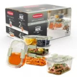 Rubbermaid Brilliance 12-Piece Food Storage Container Set in Sage Green for $15.99