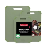 3-Piece Rubbermaid Reversible Wheat Fiber Cutting Board Set (Pastel Green) – $20