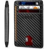 Runbox Slim Minimalist RFID Blocking Leather Wallet for $3.78