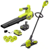 Ryobi One+ 18V Cordless Battery String Trimmer/Edger and Jet Fan Blower Combo Kit for $179 $179.00