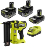 RYOBI ONE+ 18V HP Brushless Brad Nailer Kit with Batteries and Charger for $199 $199.00