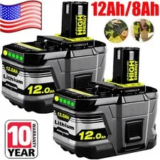 Ryobi P108 18V 8Ah/12Ah High Capacity Battery – $158.65