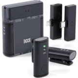 Rythflo LM03 Wireless Lavalier Microphone Set with Charging Case for $15.49