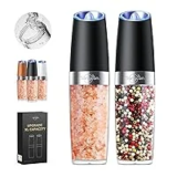 Sangcon Gravity Electric Salt and Pepper Grinder Set for $6.99
