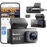 Sarmert C4 4K+ Dual Dash Cam with GPS and 128GB Card for $54.99