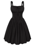 SCARLET DARKNESS Adjustable Corset Mini Dress with Pockets for $16.80