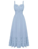 Scarlet Darkness Women’s Boho Maxi Sundress with Adjustable Neckline for $15.99