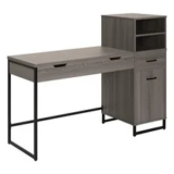 Scranton & Co Sit-to-Stand Desk with Side Hutch Storage for $307.99