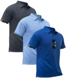 SECOOD Men’s Moisture-Wicking Polo Shirts 3-Pack for $16.99